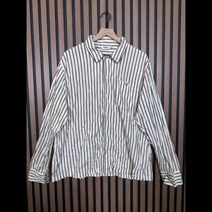 Sleepy Jones Top XXL Womens Marina Pajama Shirt Red Brown Stripe Long Sleeve 2XL